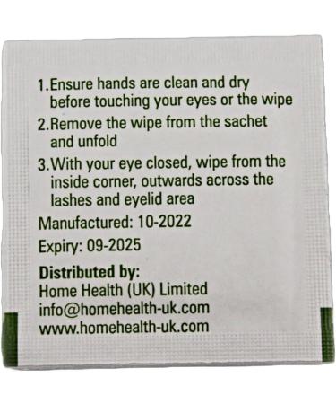 Tea Tree Oil Eyelid Wipes 60 Sachets with Aloe and Chamomile - Gentle Daily Cleanser for Dry, Irritated Eyes - Buy Online on GoSupps.com