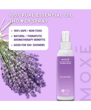 MOXE Lavender Shower Steamer Spray - 100% Natural Essential Oil Aromatherapy Mist - 4 Ounces - Made in USA - Buy Online on GoSupps.com