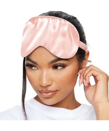 SMUG Satin Sleep Mask & Eye Mask | Deep Dream Sleep Masks for Women & Men | Soft Sleeping Eye Mask to Nourish Skin & Reduce Dark Circles | Eye Sleep Mask to Block Out Light | Pink