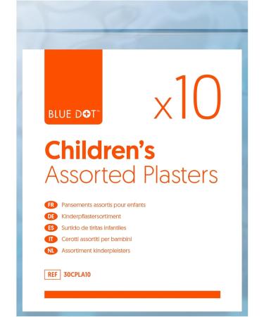 Buy Blue Dot Assorted Children's Plasters - 10-Piece | International Shipping Available - Buy Online on GoSupps.com