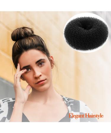 5pcs Black Donut Hair Bun Maker Set - Hair Ring Style Doughnut Shaper for Stunning Cat Hair Buns - Buy Online on GoSupps.com