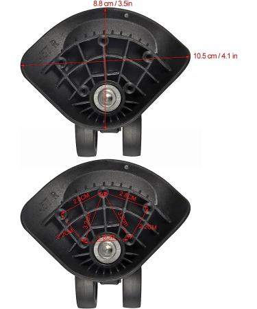 Luggage Suitcase Swivel Wheel Replacement Set - Pack of 2 | Durable Plastic Bearings for Repairing Luggage Kits - Buy Online on GoSupps.com