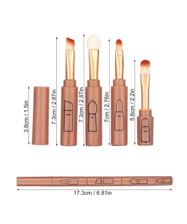 4-in-1 Telescopic Makeup Brush Set | Mini Bearable Lip & Eyebrow Blending Brushes for Flawless Cosmetics - Buy Online on GoSupps.com