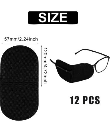 Buy 12pcs Reusable Large Size Black Eye Patches for Adults & Kids - Non-Woven Amblyopia & Strabismus Glasses Eye Patch - Ships Internationally - Buy Online on GoSupps.com