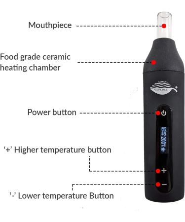 Vaporizer Vapreble Fog - Premium Glass Mouthpiece OLED Display & Stepless Temp Control for Super Vape with Herbal Resins - Buy Online on GoSupps.com
