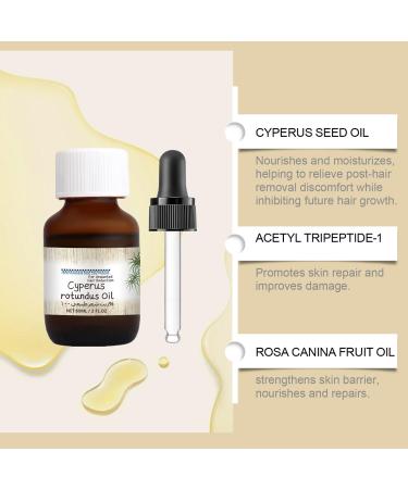 2Pcs Cyperus Rotundus Oil Natural Cyperus Rotundus Oil for Hair Removal Reduces Unwanted Hair Growth Moisturizes & Soothes Skin Reducing Body Hair Growth Shrink Pores for All Skin Types(60ml) - Buy Online on GoSupps.com