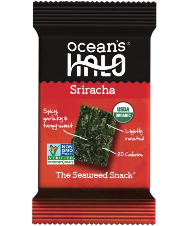 Ocean's Halo Seaweed Snacks (Sriracha) 1 Case of 12 Unit Trays