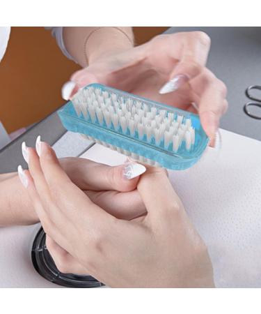 Autuuuckee Double-Sided Nail Brush Set - 4-Part Cleaning Kit for Toenails - Blue & Transparent Finger Brushes - Buy Online on GoSupps.com