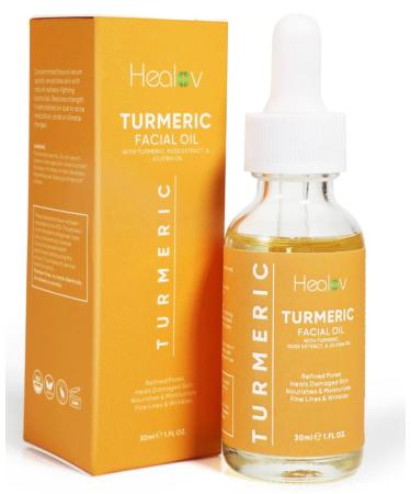 Turmeric Oil for Face & Body - All Natural Turmeric Skin Brightening Oil for Dark Spots - Turmeric Facial Repair Serum Cleanses Skin  Fights Acne  Evens Tone  Heals Scars - Pure Turmeric Serum Skincare Treatment for All ...