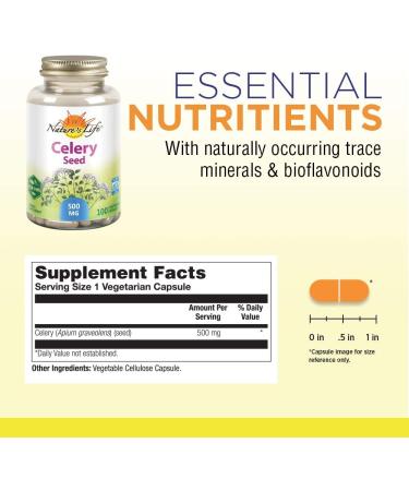 Nature's Herbs Celery Seed - 100 Vegetarian Capsules for Natural Health - Buy Online on GoSupps.com