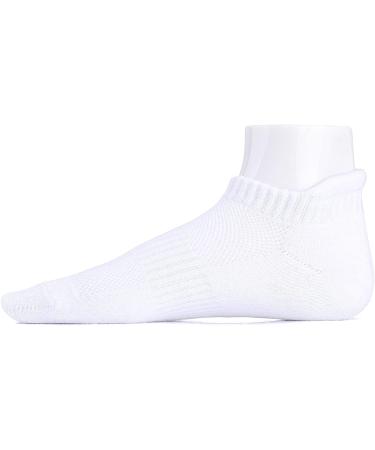 IDEGG 8 Pairs Ankle Performance Athletic Running Socks - White Small - Buy Online on GoSupps.com