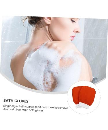 FOMIYES 2pcs Grit Bath Scrubber Gloves - Body Cleaning Mittens for Exfoliation and Bathing - Buy Online on GoSupps.com