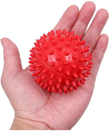 NUZAMAS 2pcs Massage Balls - Trigger Point Foot Massager Spiked Roller for Sore Muscles | Pressure Point Relief Tool - Red - Buy Online on GoSupps.com