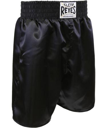 Cleto Reyes Satin Classic Boxing Trunks - Large (40) - Black | Premium Quality - Buy Online on GoSupps.com