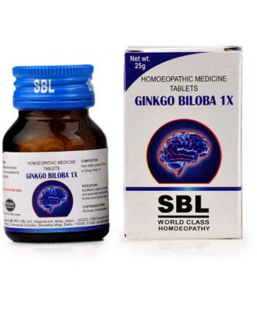 SBL Homeopathic Ginkgo Biloba 1X (25g) (Pack of 5)