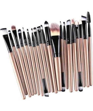 20 Pieces/Set Professhional Makeup Brushes Foundation Powder Brush Gold Black - Buy Online on GoSupps.com