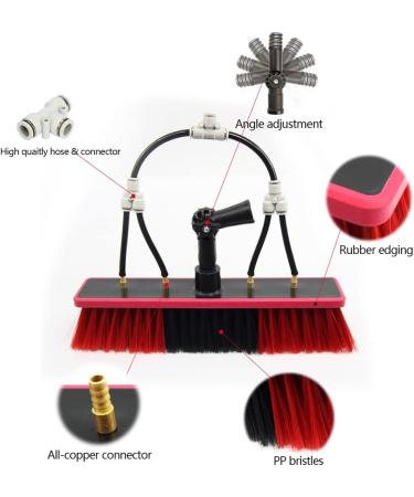 Water Fed Extendable Telescopic Window Cleaning Pole Window Cleaner Kit 3.6m/7.2m/9m Extended Cleaning Brush 35cm Brush Head 30FT/9M 12FT/3.6M - Buy Online on GoSupps.com