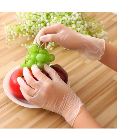 PANJIA Comfortable Industrial Blue Rubber Gloves Industrial Clear Vinyl Gloves Box of 100 4 mil Powder Free Latex Free Rubber | Disposable Ambidextrous - Soft with Textured Tips (M Transparent) - Buy Online on GoSupps.com