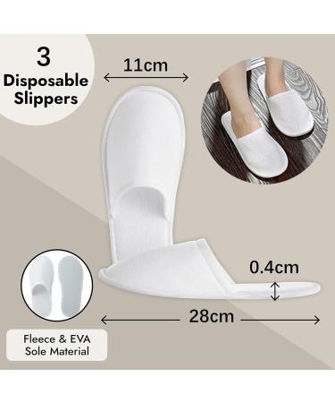 Comioke Hotelslipper - Disposable Shoes for Guests | 2 Pairs Terry Slippers for Men & Women | Universal Size One-Way Wedding Slippers - Buy Online on GoSupps.com
