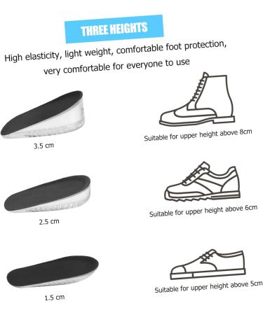 NOLITOY 9 Pairs Height Increasing Insoles | Ergonomic Shock-Absorption Heel Lift Pads for Women Comfort & Support for Running Shoes - Buy Online on GoSupps.com