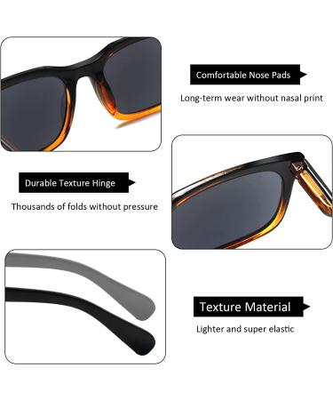 2 Pack Unisex Classic Style Sunglasses Readers - Simple & Stylish 2.0 x Magnification - Buy Online on GoSupps.com