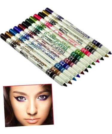 Angoily 2pcs 12 Eyeliner Pencil Glitter Eyeliner Eye Liner Pencils Cosmetic Pencils Set Clothing Make up 1 count (Pack of 1) As Shownx2pcs - Buy Online on GoSupps.com