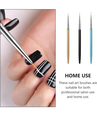 Shop Minkissy 3-Piece Nail Art Pen Set - DIY Manicure Brushes for Perfect Nail Designs | International Shipping - Buy Online on GoSupps.com