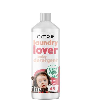 Nimble Non-Bio Laundry Washing Liquid Detergent Concentrated 5L | Plant-based washing liquid | Vegan Friendly Allergen Free laundry detergent for sensitive skin | 225 WASHES (1 Litre)