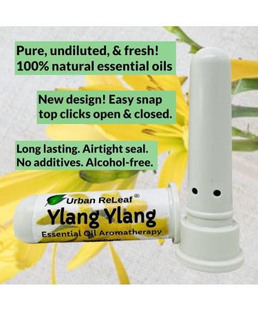 Buy Urban ReLeaf Ylang Ylang Essential Oil Nasal Inhalers | Pure Aromatherapy | Alcohol-Free | Made in USA | Set of 2 - Pocket Size - Buy Online on GoSupps.com