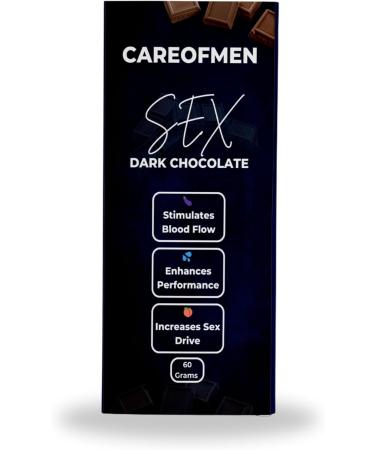 Careofmen Chocolate Bar 60 Grams (Dark Chocolate) Dark Chocolate 60 Grams - Buy Online on GoSupps.com