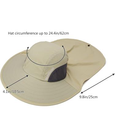 Bassdash Unisex UPF 50+ Fishing Hat - Water-Repellent Wide Brim Neck Protection & Ponytail Friendly - Ideal for Men & Women - Buy Online on GoSupps.com