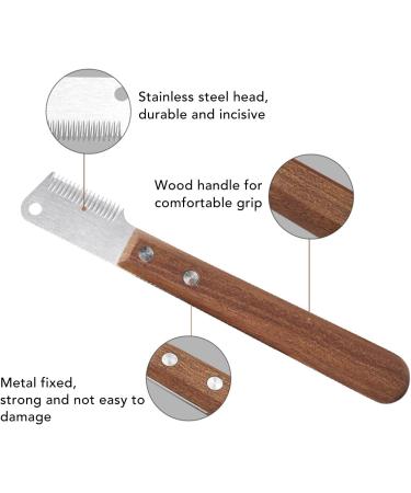 Dog Professional Stripping Knife Stripping Knives Tool Hand Stripping Knife for Border Terrier Pet Grooming Tool Coat King Rake Pet Undercoat Rake for Dogs and Cats - Buy Online on GoSupps.com