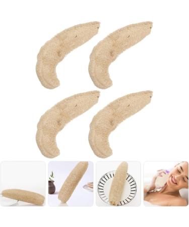 POPETPOP 4pcs Natural Loofah Sponge Set - Exfoliating Shower Scrubber & Eco-Friendly Dish Cleaning Sponge (20-35cm - Buy Online on GoSupps.com
