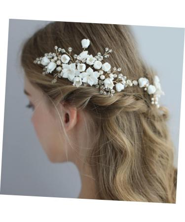 Housoutil Bride Headpieces for Wedding Bride Insert Comb Wedding Headpiece Diamond Headpiece Bridal Headpiece Wedding Diamond Comb Jewelry Comb Bride White Hairpin The Flowers Miss - Buy Online on GoSupps.com