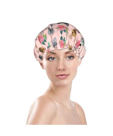 French Bulldog Printed Shower Cap - Waterproof Bath Cap for Women - Fits All Head Sizes and Hair Textures - Buy Online on GoSupps.com