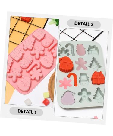 Alipis 2pcs Baking Mold Chocolate Mold Resin Mold Candy Making Mold Silicone Molds Cake Mold Christmas 3D - Buy Online on GoSupps.com