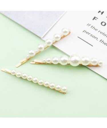 10 Pearl Hair Clips - Stylish Decorative Hairpins & Accessories for Girls | Ideal for Parties Birthdays & Weddings - Buy Online on GoSupps.com