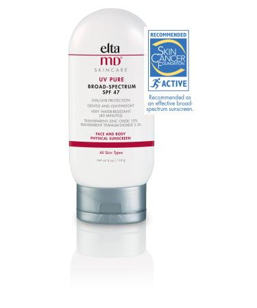 EltaMD UV Pure SPF 47 Kids Sunscreen | Mineral Sunscreen for Kids | Oil-Free & Water Resistant | 4.0 oz Tube - Buy Online on GoSupps.com