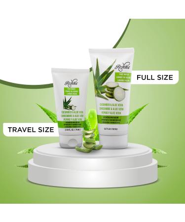 Buy Reshma Beauty Travel Size Cucumber & Aloe Vera Face Wash - Gentle Cleanser for All Skin Types | Hydrating & Nourishing | TSA Approved Cruelty-Free Ideal for Daily Use - Buy Online on GoSupps.com