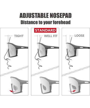 Polarized Cycling Sunglasses for Men and Women - Ideal for Volleyball, Running, Golfing, MTB - White Blue Ml - Buy Online on GoSupps.com