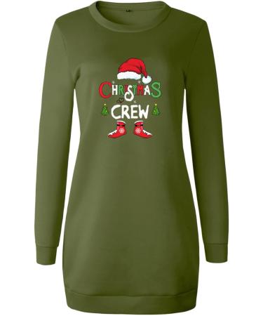 Shop Hanxiulin Women's Fashion Christmas Long Sleeve Sweatshirt Dress - Stylish Holiday Dresses & Blouses - Buy Online on GoSupps.com