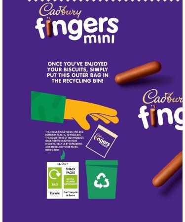  Cadbury Cadbury Mini Fingers Biscuits Bag| 6 x 19.3 g - Buy Online on GoSupps.com
