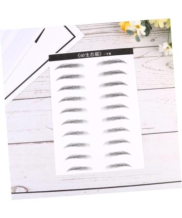 FOMIYES 6 Sheets Pairs Black Makeup Hair- Eyebrows Artificial Eyebrow Patch Eyebrow Stickers 6d Disposable - Buy Online on GoSupps.com