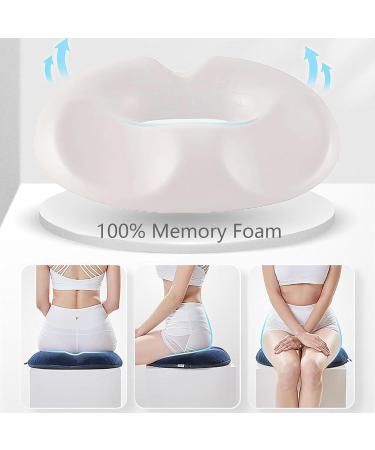 Hemorrhoid Pillow Wheelchair Cushions Premium Memory Foam Washable Donut Seat Cushion for Tailbone Pain Back Pain Relief Blue - Buy Online on GoSupps.com
