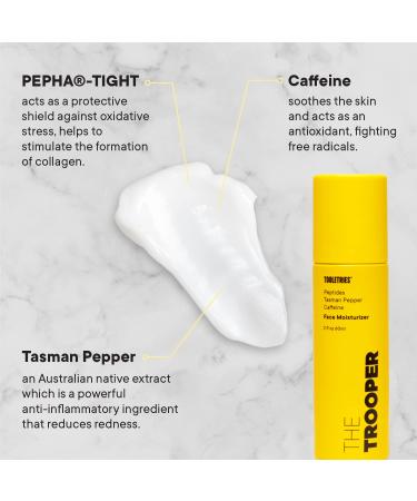 Tooletries Trooper Face Moisturizer for Men - Lightweight Natural Cream Reduces Wrinkles & Redness - Hydrating Formula Made in Australia - 2fl oz - Buy Online on GoSupps.com