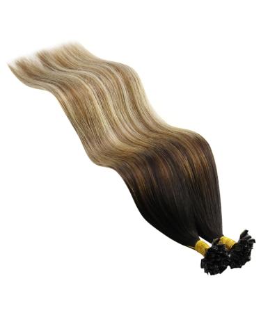 Youngsee 45cm U Tip Hair Extensions | Real Hair Balayage Keratin Bonding | Hot Fusion U Extensions #2/6/24 - 50g - Buy Online on GoSupps.com