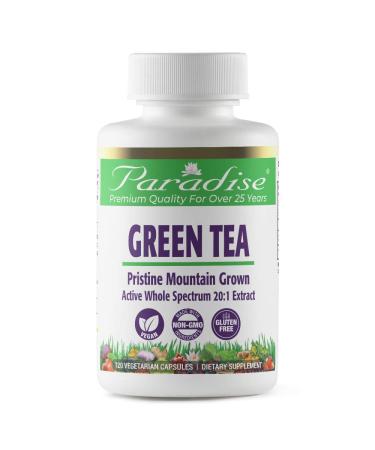 Paradise Herbs Green Tea 120 Vegetarian Capsules
