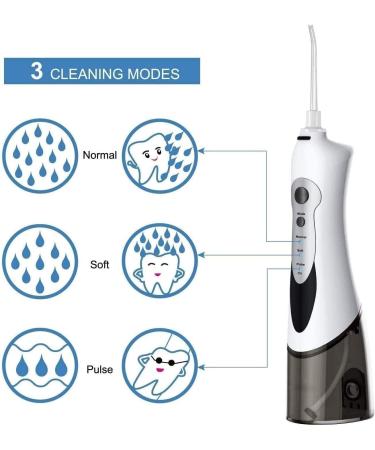 GeRRiT Cordless Water Flosser - Portable Dental Oral Irrigator with 3 Modes 4 Jet Tips IPX7 Waterproof | USB Rechargeable - Perfect for Home Travel Braces Care - Buy Online on GoSupps.com