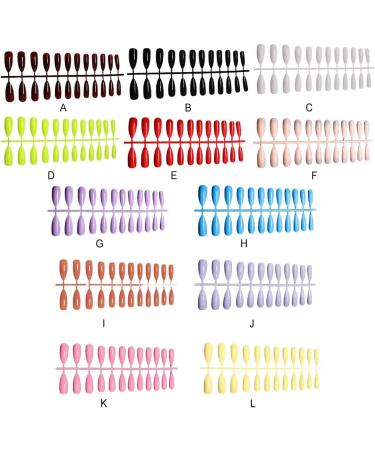 rongweiwang 1 Set False Nails Wear-resistant Various Shapes Fine Workmanship Exquisite Appearance Easy to Wear Fake Accessories SM17-B Black - Buy Online on GoSupps.com