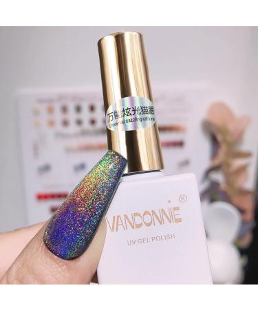 15ml Rainbow Cat Eye Gel Polish Colorful Reflective Glitter Universal Magnetic Gel Soak Off UV Gel Nail Art Gel Varnish - (Color: DR243) - Buy Online on GoSupps.com